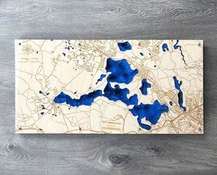 Jezioro Ukiel - mapa batymetryczna 3D